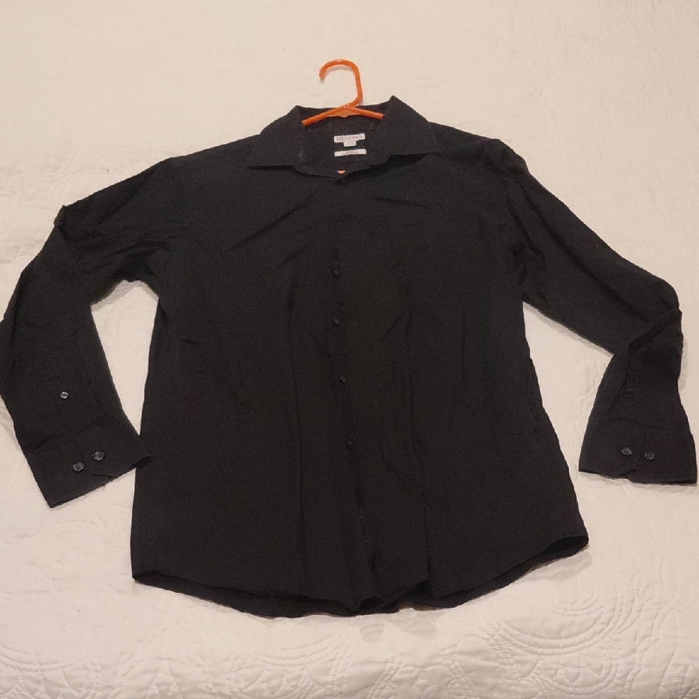 Merona Mens Black Dress Shirt